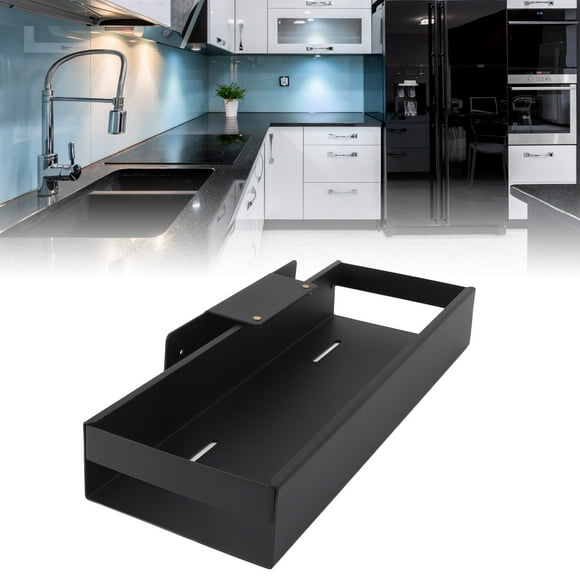 Pull Out Cabinet Organizer, Carbon Steel Drawer with Smoothly Glide Tracks No Drilling Strong Load Capacity Sliding Pantry Storage Shelf for Kitchen Bathroom