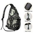 thumbnail image 3 of Golden Sun and Crescent Moon Sling Bag Gothic Starry Night Chest Bag Anti-Theft Design & Spacious for Hiking, Climbing, Outdoor Adventures, 3 of 5