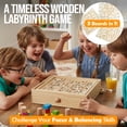thumbnail image 5 of Sterling Games Wooden Labyrinth with 3 Swappable Boards Wooden Tilt Puzzle for Kids, 5 of 12