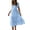 Light Blue#women's boho smocked tiered midi dresses, variant on aohooy Women Summer Dresses Casual Square Neck Flutter Sleeve Boho Smocked A-Line Flowy Tiered Modest Midi Sun Dress with Pockets Gray,M