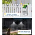 thumbnail image 5 of Luces solares para valla al aire libre, impermeables, LED, sensor de movimiento solar, luces de cubierta, luces solares de acero inoxidable, luces de pared exteriores decorativas para patio, barandill, 5 of 5