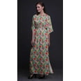 thumbnail image 2 of Bimba Rayon Tropical Leaves & Floral Ladies Long Gown Boho Beach Cocktail Party Maxi SlitÂ&nbsp;Dress-XXX-Large, 2 of 6