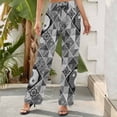 thumbnail image 6 of Wide Leg Pants Woman, Yin Yang With Black And White High Waist Knot Palazzo Pants for Women, Elastic Sweatpants Yoga Lounge Pants Trousers with Pockets Fall Pants for Women 2024, 6 of 6