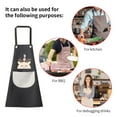 thumbnail image 2 of Maoww Apron Adjustable PVC Sleeveless Apron Pocket Strap Cooking Bib Kitchen Accessory, Type 2, Black and Gray, 2 of 8