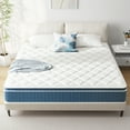 King Size Mattress, 10" Medium Hybrid Innerspring Mattress and Gel