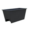 thumbnail image 1 of Mainstays 22-Inch Over-Rail Window Box Planter - Matte Black, Plastic, Weather-Resistant, for Balcony/Railing (1-Pack), 1 of 4