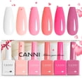 thumbnail image 1 of Set de esmaltes de uñas en gel CANNI, 6 unidades, 9 ml, rosa, sin HEMA, 1 of 9