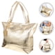 thumbnail image 5 of 1 bolso de mano de gran capacidad para mujer, bolso de hombro tipo shopper, bolso de mano de moda para el trabajo escolar, dorado, 5 of 6