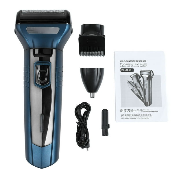 Cortadora de pelo eléctrica Nikou 3 en 1 cabezal de corte lavable color azul