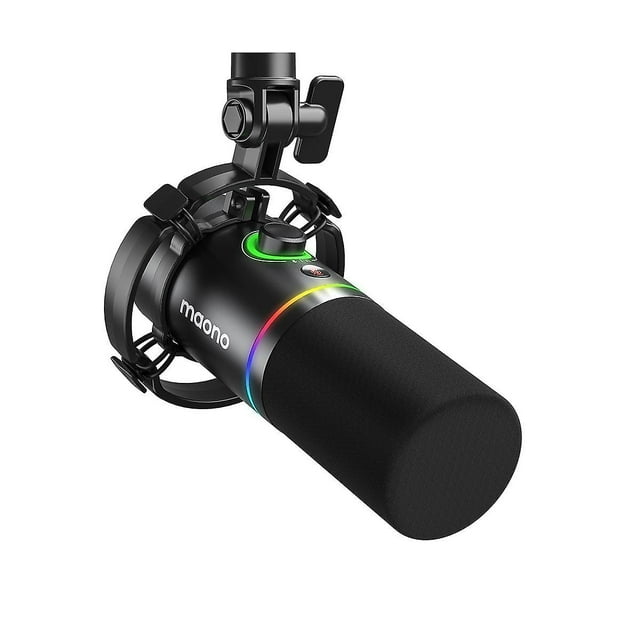 Dynamic Microphone For Gaming Recording Streaming Metal Mic With Software Tap-to-mute Gain Knob Pd200x