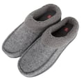 thumbnail image 5 of Hanes Men's Felt Clog Slipper Shoe - Memory Foam Indoor Outdoor Sole, 5 of 9