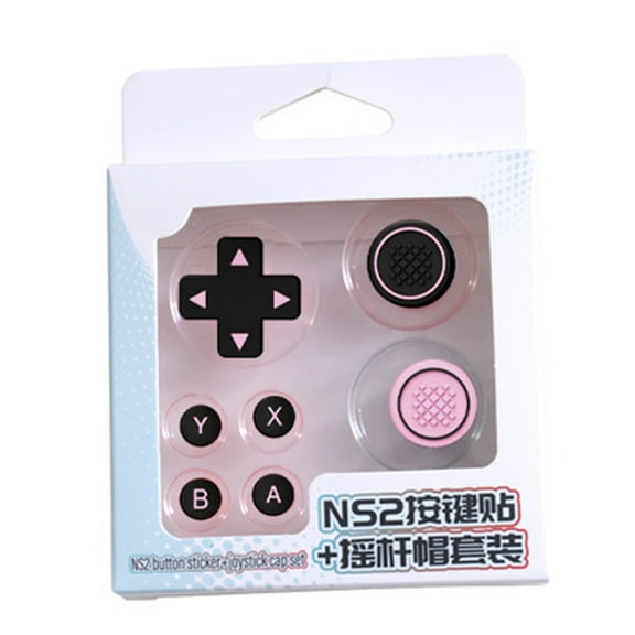 Thumb Grip Caps Covers Protective Sticker Silicone D-pad Button ABXY Key Sticker Skin for NS2 Controller