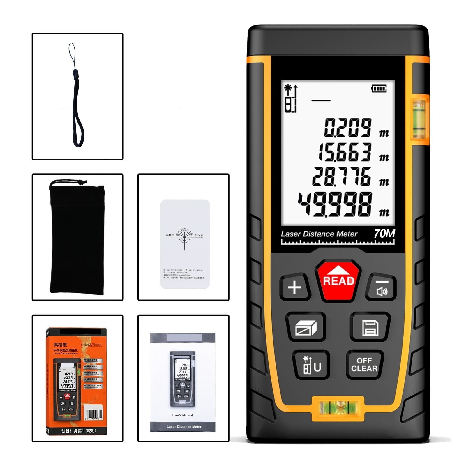 Distance Meter Digital Measuring Device Tools Electronic Tape Ranfinder Ran Finder