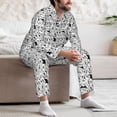 thumbnail image 7 of KLL black and white dogs Sleepwear Mens Flannel Pajamas,Long Cotton Pj Set-X-Large, 7 of 7