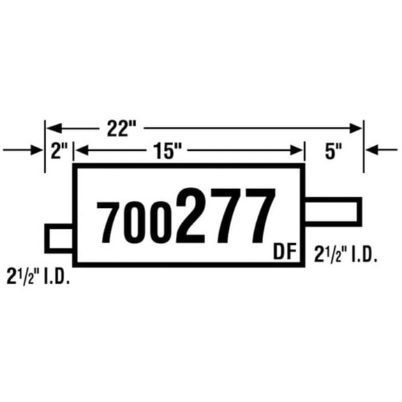 AP EXHAUST PRODUCTS 700277 1991 DAKOTA 3.9L/5.2L DIRECT FIT MUFFLER - MSL MAXIMUM