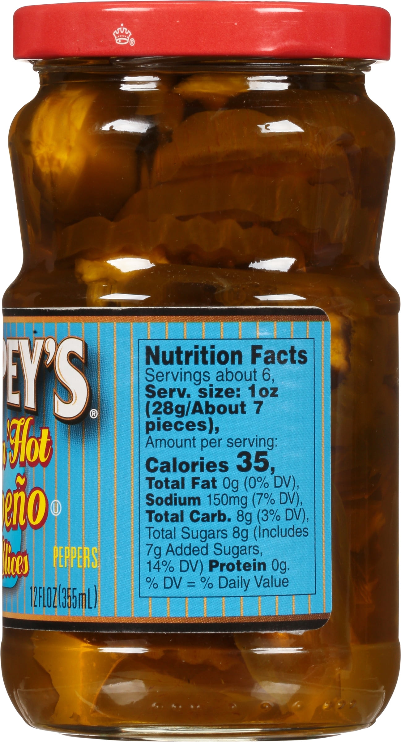 (5 pack) Trappey's Sweet N' Hot Jalapeño Slices, 12 fl oz