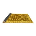thumbnail image 2 of Ahgly Company Indoor Round Oriental Yellow Traditional Area Rugs, 5' Round, 2 of 4