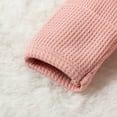 thumbnail image 3 of 12-18 Months Outfits Baby Girl Baby Girl Outfit Baby Girl Fall Winter Outfits Clothes Knit Jumpsuit Ruffle Romper Coming Home Outfit for Baby Girl Pink, 3 of 5