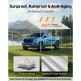 thumbnail image 3 of VEVOR Carport Replacement Canopy, 10 x 20 ft Potable Garage Tent Top Tarp, UV-Resistant & Waterproof Car Shelter Tarp, Heavy Duty Car Port Cover with Ball Buggees, Grey, Frame Not Included, 3 of 9