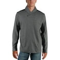 thumbnail image 2 of Calvin Klein Mens Jacquard Pullover Henley Shirt Gray L, 2 of 2