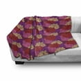 thumbnail image 3 of Roses Soft Flannel Fleece Throw Blanket, Love Romance Themed Continuous Pattern with Colorful Flowers with Dots, Cozy Plush for Indoor and Outdoor Use, 50" x 60", Multicolor, by Ambesonne, 3 of 6