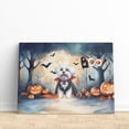thumbnail image 3 of Happy Halloween Vampire Maltese BOO with Pumpkins Fun and Spooky Horizontal Matte Canvas Poster Maltese Dog Lover Gifts Idea Wall Art Home Decor - 00018, 3 of 5