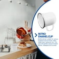 thumbnail image 3 of Yardwe 1Pc White Enamel Tea Cup Practical Home Water Cup Suitable for Coffee Juice and Daily Use, 3 of 6