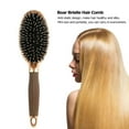 thumbnail image 3 of Boar Bristle Hair Brush Anti-static Puddle Comb Nylon Massage Hair Care Tool Non-slip Handle, 3 of 6