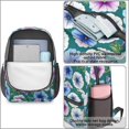 thumbnail image 4 of Pioneer Flower Floral Print Pattern 17" School Backpacks for Teens,Waterproof Oxford Fabric,S-Shape Padded Straps for School,Travel,Hiking,Camping, 4 of 5