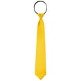 thumbnail image 1 of CORBATA PREATADA CON CREMALLERA PARA HOMBRES INSPIRADA EN CHIC, COLOR SÓLIDO, FORMAL Y CASUAL, BRILLO DE SATÉN, COLOR AMARILLO, 1 of 5