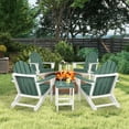 thumbnail image 4 of Aoodor Outdoor Patio Chair, HDPE Folding Adirondack Chair, 32" x 21.6" x 37", Dark Green, 4 of 9
