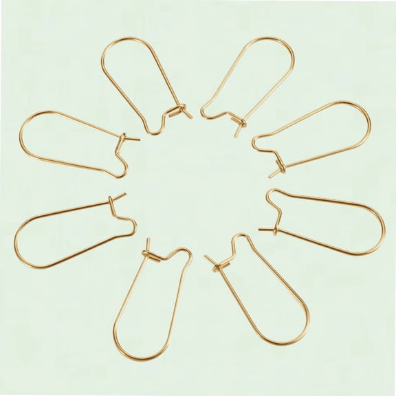 Golden Stainless Steel Wire Ear Hooks, 20pcs, 12x25mm, for DIY Earring Craft Jewelry Making