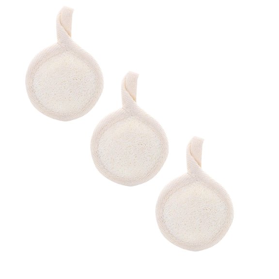 Face Exfoliating Loofah Pad Scrubber Manual Facial Cleansing Brush Natural Loofa Sponge Pads Massage For Face Body 2PCS Silicone Products Real Estate And Uneven Development No Cleansing Brush Face