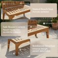 thumbnail image 6 of Hommoo Acacia Wood Outdoor Patio Dining Bench Set, 2-Piece 48" Long Slatted Garden Bench for Backyard, Deck or Entryway, Natural, 6 of 6