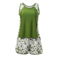 thumbnail image 5 of GEWSEY Blouson Tankini Swimsuits for Women 2026 Tummy Control Two Piece Bathing Suits with Sporty Pockets Swim Shorts (Green, L), 5 of 9