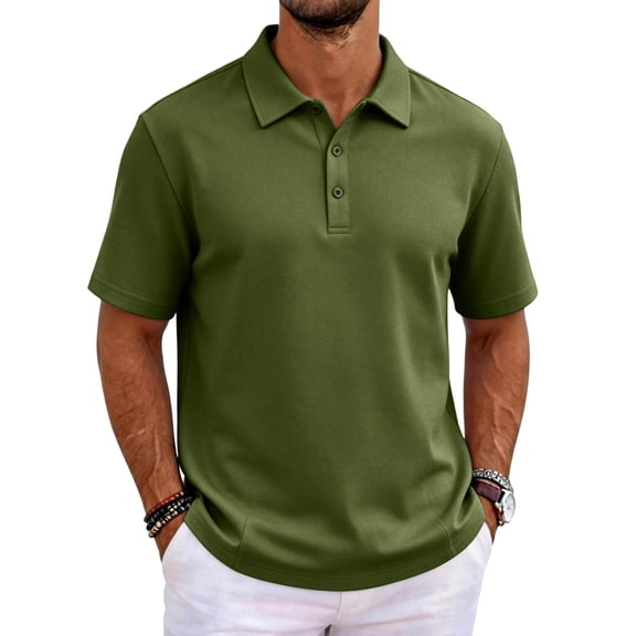Men's Polo Shirts Short Sleeve Quick Dry Outdoor Golf Sports Shirts