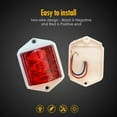 thumbnail image 3 of 2Pcs Universal Side Marker 2x2 Inch Trailer RV Marker LED Light - Red, 24V Waterproof Design Ideal for RVs, Campers, Trucks, Vans, Caravans, and Boats - Side Marker Indicator and Auxiliary Lamp, 3 of 8