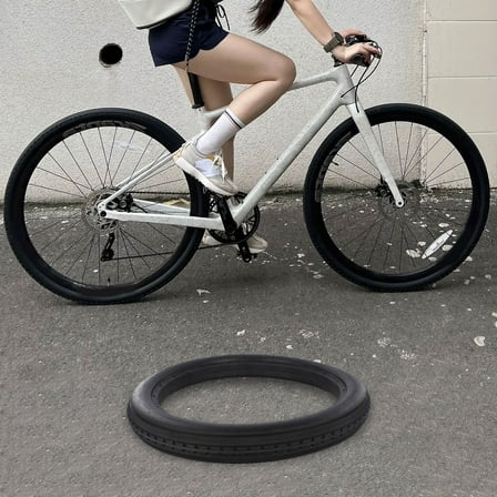 Tekuisi Bicycle Rubber Solid Tire 14x1.75 Solid Tire Non-inflatable Explosion-proof 14 Inch Useful Black Tire Practical Cycling Parts