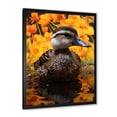 thumbnail image 2 of Designart "Baby Duck at the Lake Brown And Yellow" Animals Framed Wall Art - Traditional Brown Duck Entryway Framed Wall Art, 2 of 6