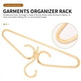thumbnail image 4 of 2Pcs Rattan Clothes Hanger Natural Rattan Hand-Woven 3 Hanger Clothing Decor 40x20cm, 4 of 8