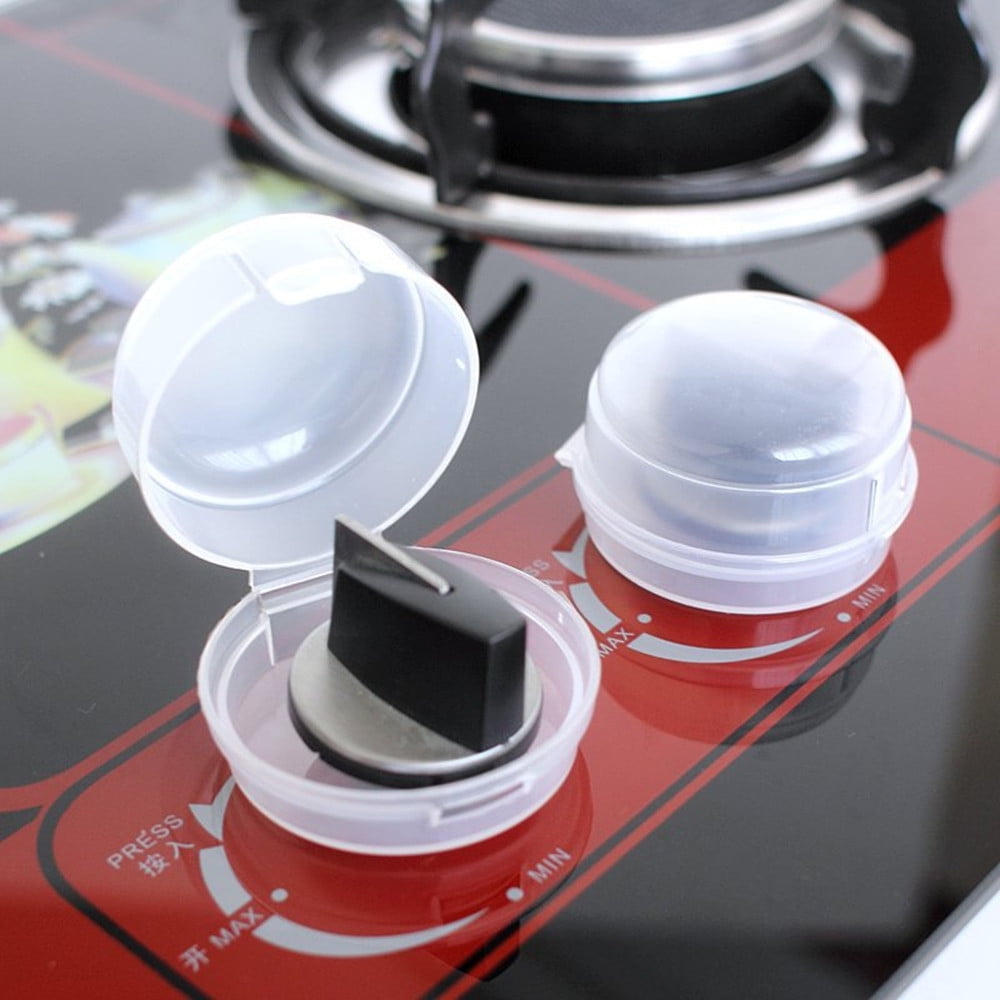 2Pcs Child Safegaurd Lock Kitchen Cooker Gas Oven Stove Knob Cover