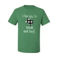 thumbnail image 2 of Wild Bobby, I Love You To Texas And Back Plaid Pop Culture Men's Graphic T-Shirt, Kelly, 5XL, 2 of 3