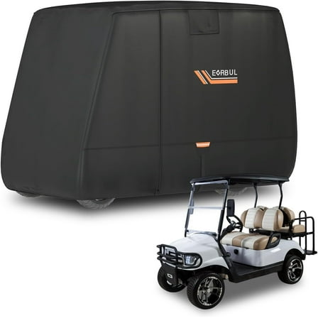 Golf Cart Cover Heavy Duty 420D Waterproof for EZGO, Club Car, Yamaha 2/2 2