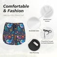thumbnail image 4 of Gukieu Marine Inhabitants Print Women's Sports Shorts with Drawstring Elastic Waistband for Running, Yoga, Fitness-X-Large, 4 of 7