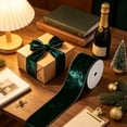 thumbnail image 6 of Wired Ribbon Roll for Wreaths and Gift Wrapping, 354 Inch Holiday Craft Ribbon in Polyester, 2.5 Inch Wide - Green, 6 of 6