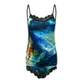 thumbnail image 4 of fvwitlyh Womens Sleepwear Women Print Sleeveless Tie-dyed Pajamas Cami Set Sheer Mesh Pajamas for Women Pajamas, 4 of 5