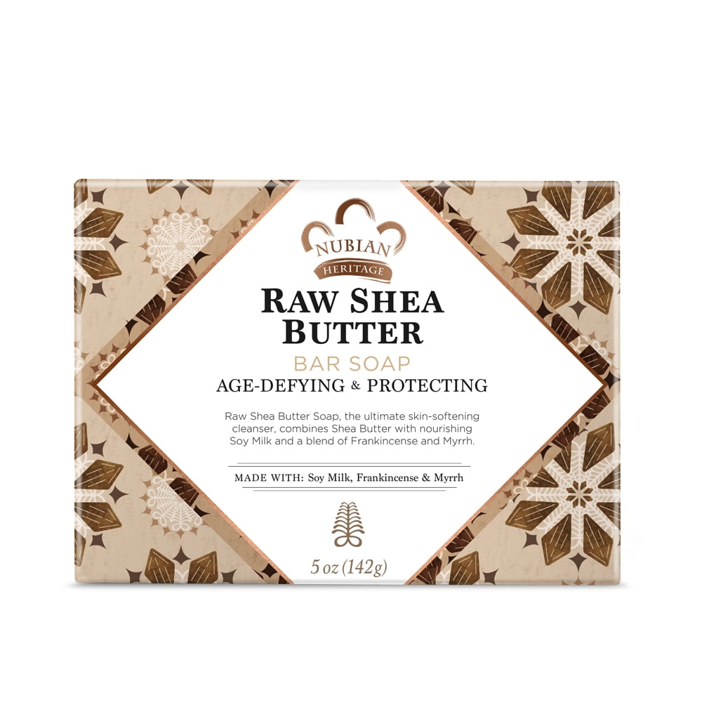 (3 pack) Nubian Heritage Bar Soap for Dry Hands Raw Shea Butter Cruelty Free Skin Care, 5 oz