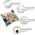 thumbnail image 6 of Flower Decorative Throw Pillow Covers Jacquard Pillowcase Soft Square Cushion Cozy Pillowcase for Couch Bedroom, 6 of 7