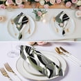 thumbnail image 2 of Sage Green Stripe Cloth Napkins, Grey White Geometric Modern Abstract Washable and Reusable Dinner Napkins Set of 8, Table Napkin for Kitchen Party Birthday Wedding Hotel Housewarming 20"x20", 2 of 8