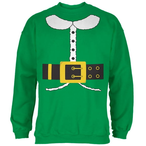 Holiday Elf Costume Irish Green Adult Sweatshirt - X-Large